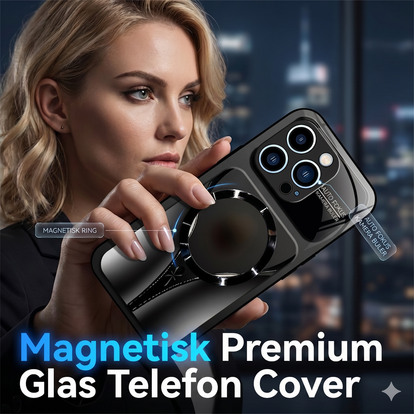 Stilrent Magnetisk Mobilcover – komplet beskyttelse, stærk magnetring & perfekt til bilholdere – slankt og robust