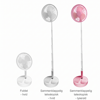 Sammenklappelig og Genopladelig Teleskopventilator