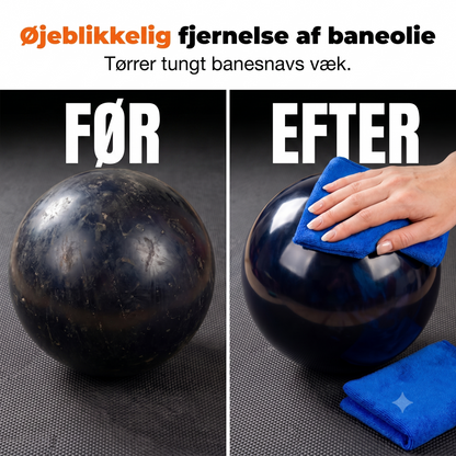 Professionel Olieopløsende Bærbar Bowlingkugle Rensespray med Absorberende Klud