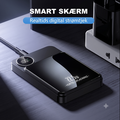 Slim Magnetisk Powerbank – 15W trådløs & 22.5W hurtigopladning