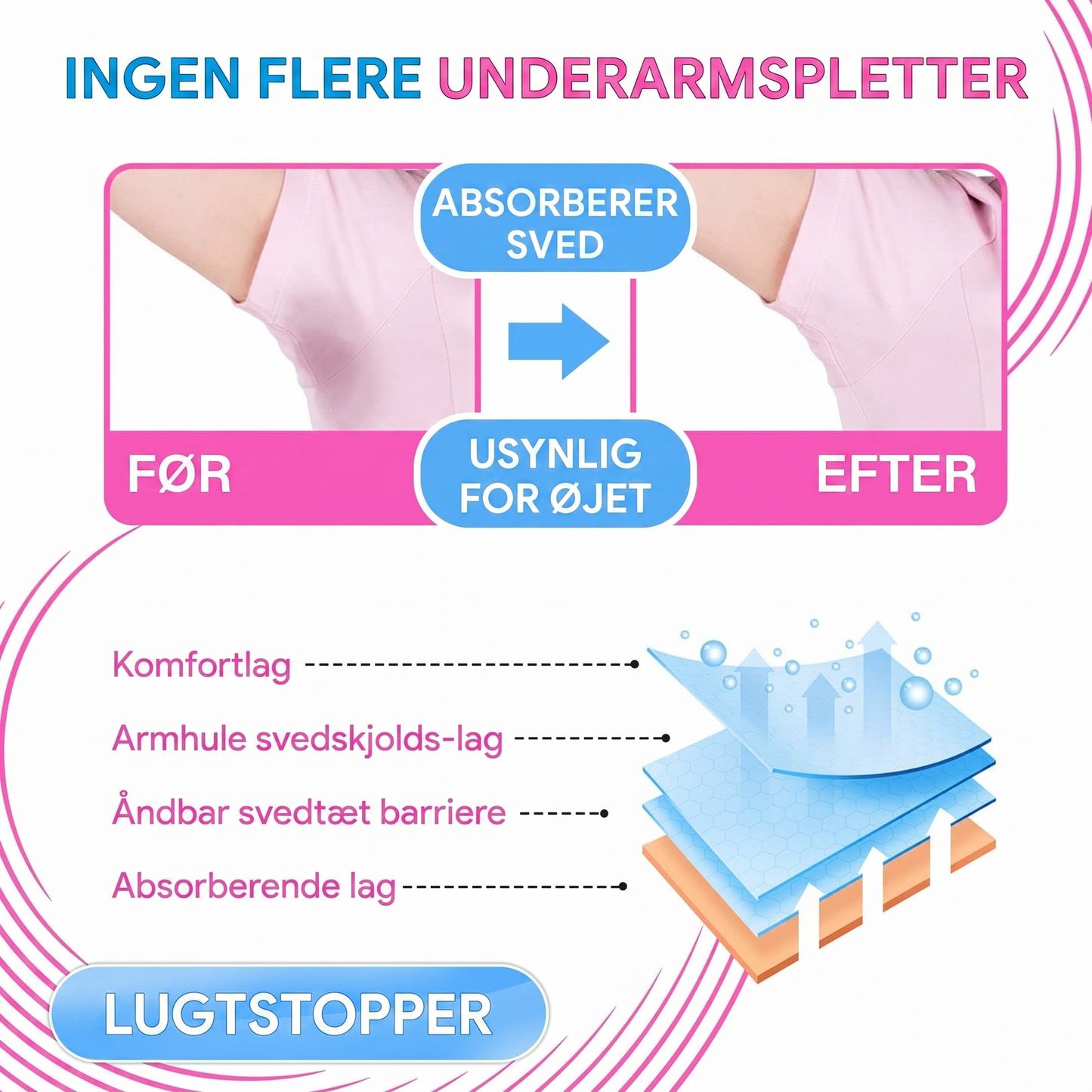 Ultratynde Engangs Svedpuder til Armhuler