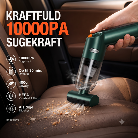 Kraftfuld trådløs bilstøvsuger – Kompakt design, ekstrem sugeevne og lynhurtig rengøring