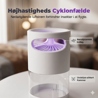 Smart UV-Insektfanger med Suge-teknologi – 360° Beskyttelse mod Myg & Fluer