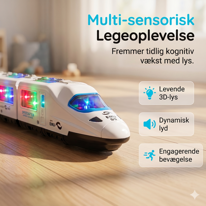 Interaktivt Elektrisk Legetøjstog med Lys og Lyd