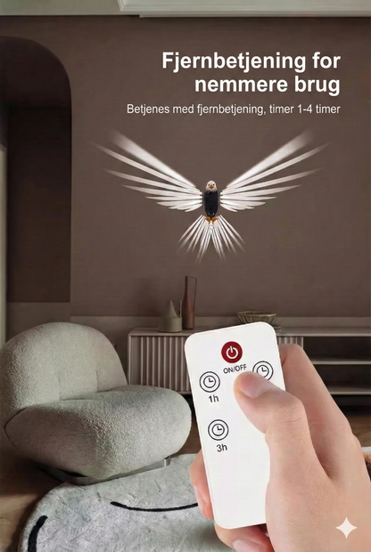 Trådløs Ørnelampe med LED – Magnetisk Væglampe med Fjernbetjening