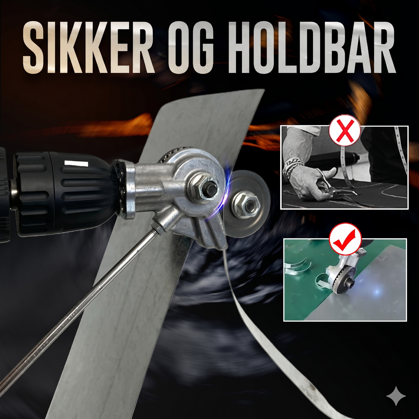 Bærbar Nibbler Boretilbehør til Metalplader
