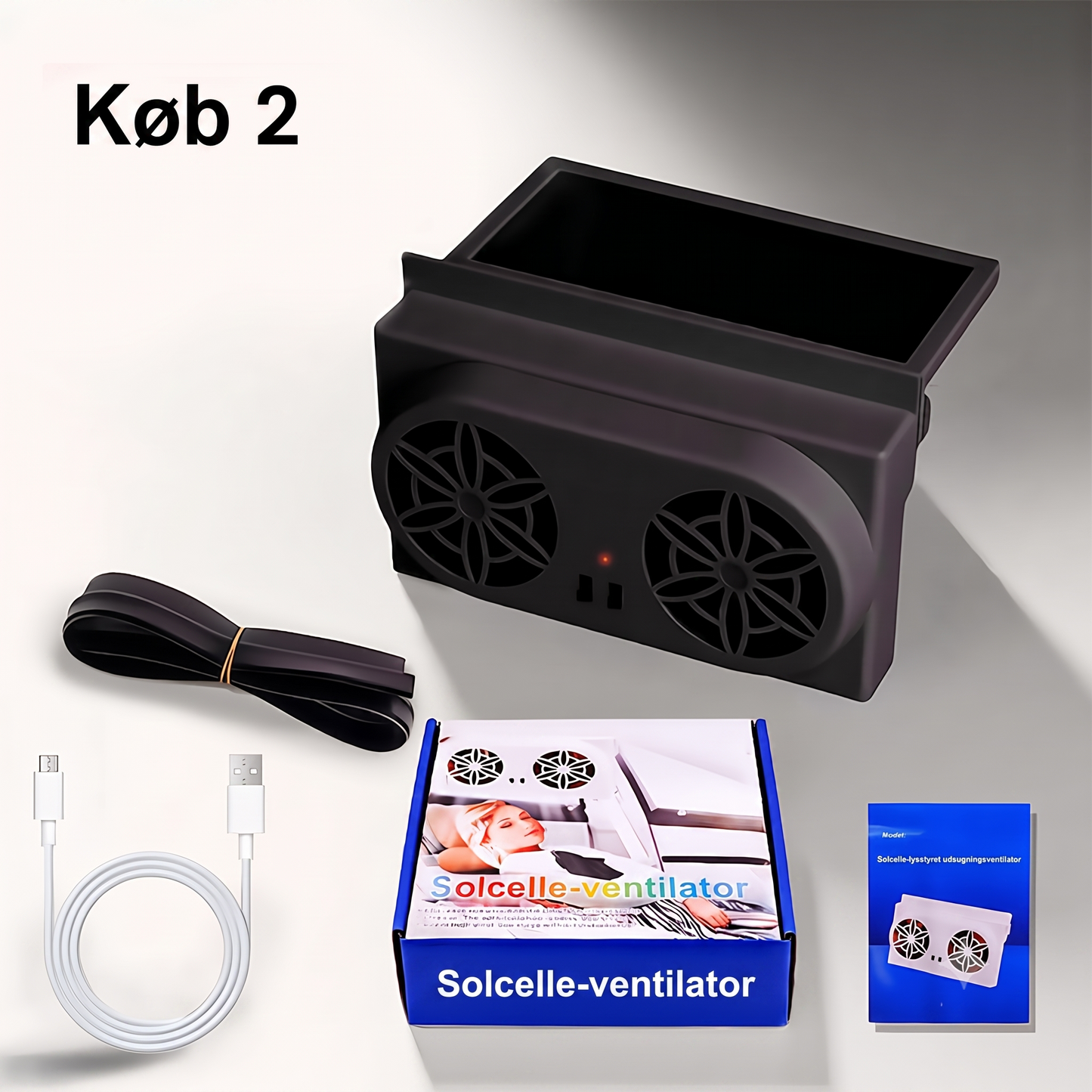 Soldrevet bilventilator – Køler bilen effektivt uden at bruge batteriet