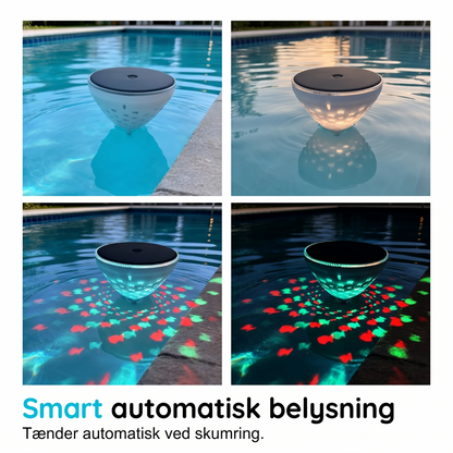 Solcelledrevet Flydende Poollampe med Fiskeprojektion