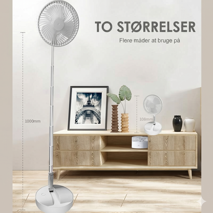 Sammenklappelig og Genopladelig Teleskopventilator