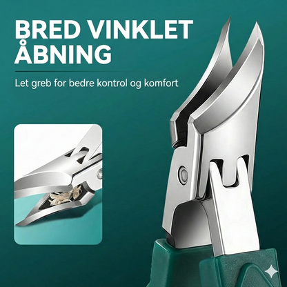 Vinklet Negleklipper med Stor Åbning