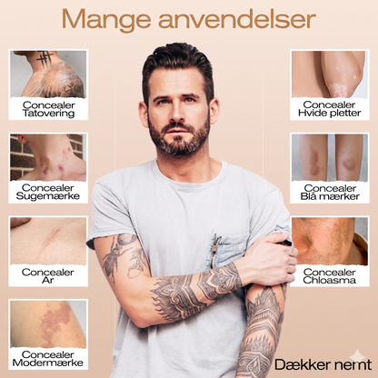 Vandtæt og Smudsafvisende Fulddækkende Ar Concealer