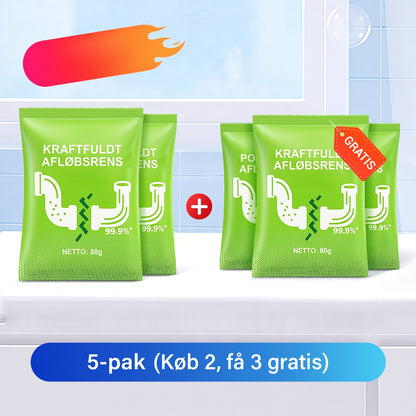 Effektiv afløbsrens til nem opløsning af snavs og grundig vedligeholdelse af rørene