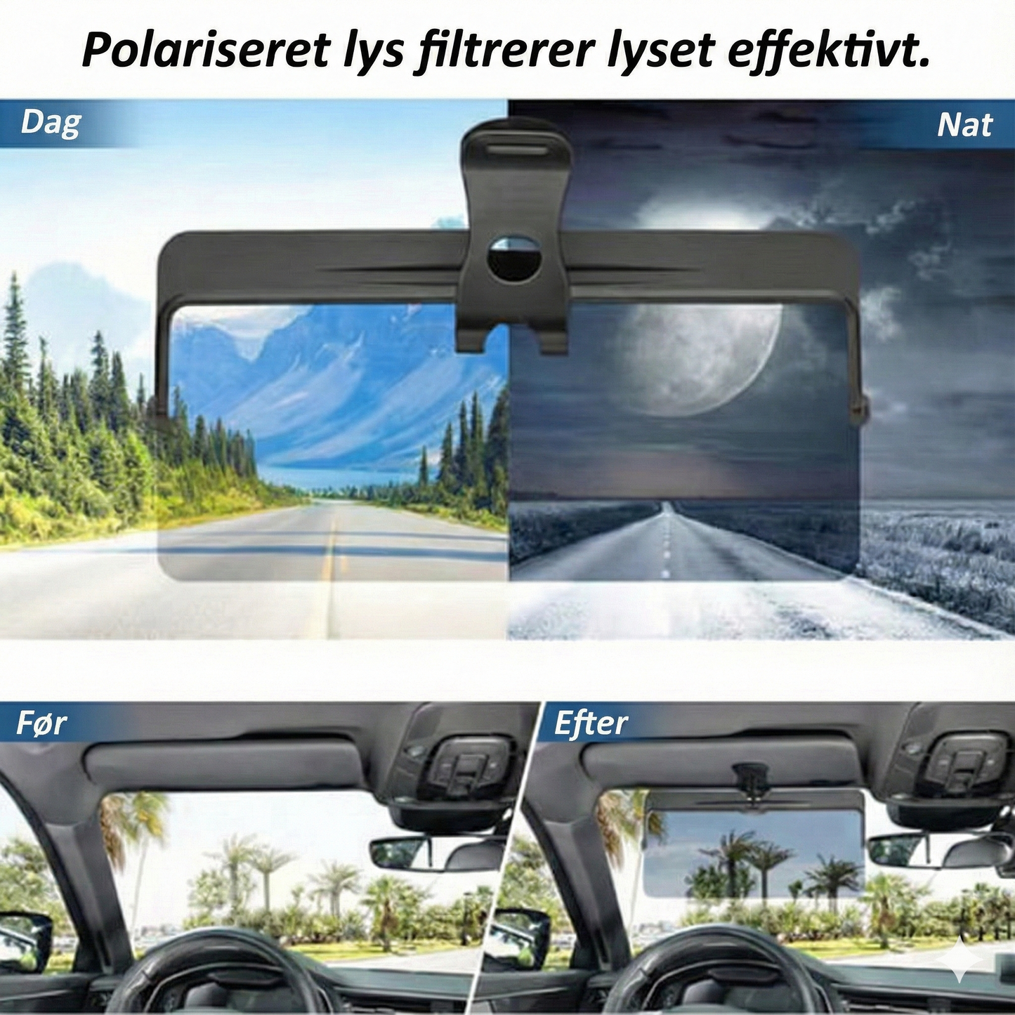 Justerbar Solskærm – Blokér Sol & Sneblænding Effektivt