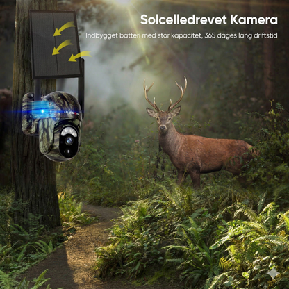 4G LTE Solcelle Overvågningskamera – 2K HD & 360° Panorama (Intet Wi-Fi påkrævet)