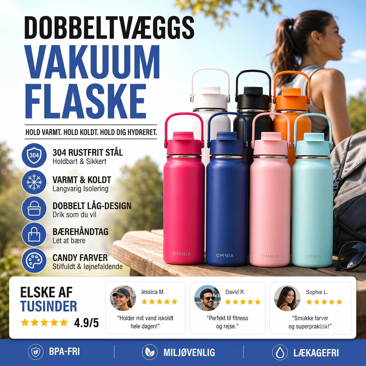 Premium isoleret krus i rustfrit stål til varme og kolde drikke