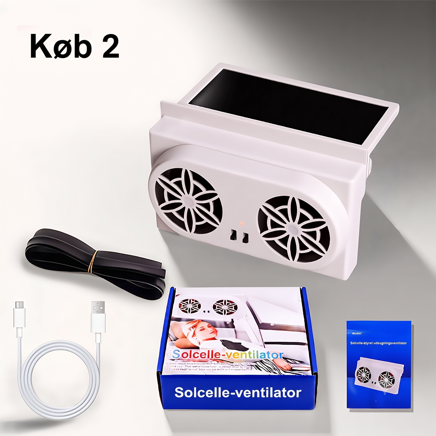 Soldrevet bilventilator – Køler bilen effektivt uden at bruge batteriet
