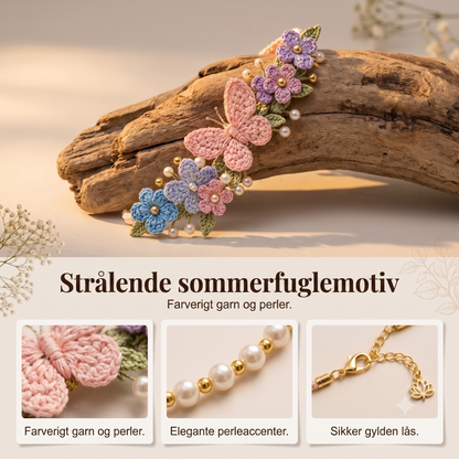 Naturfiber-baseret Håndværks-sæt til Hæklet Armbånd med Geometrisk Modulstruktur