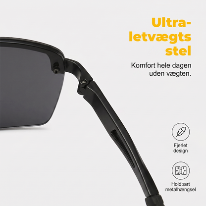 Ultralette Fotokromatiske og Polariserede Solbriller med Metalstel