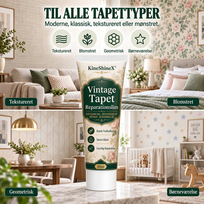 Tapetlim til mønstret vintagetapet med stærk klæbeevne og præcis påføring