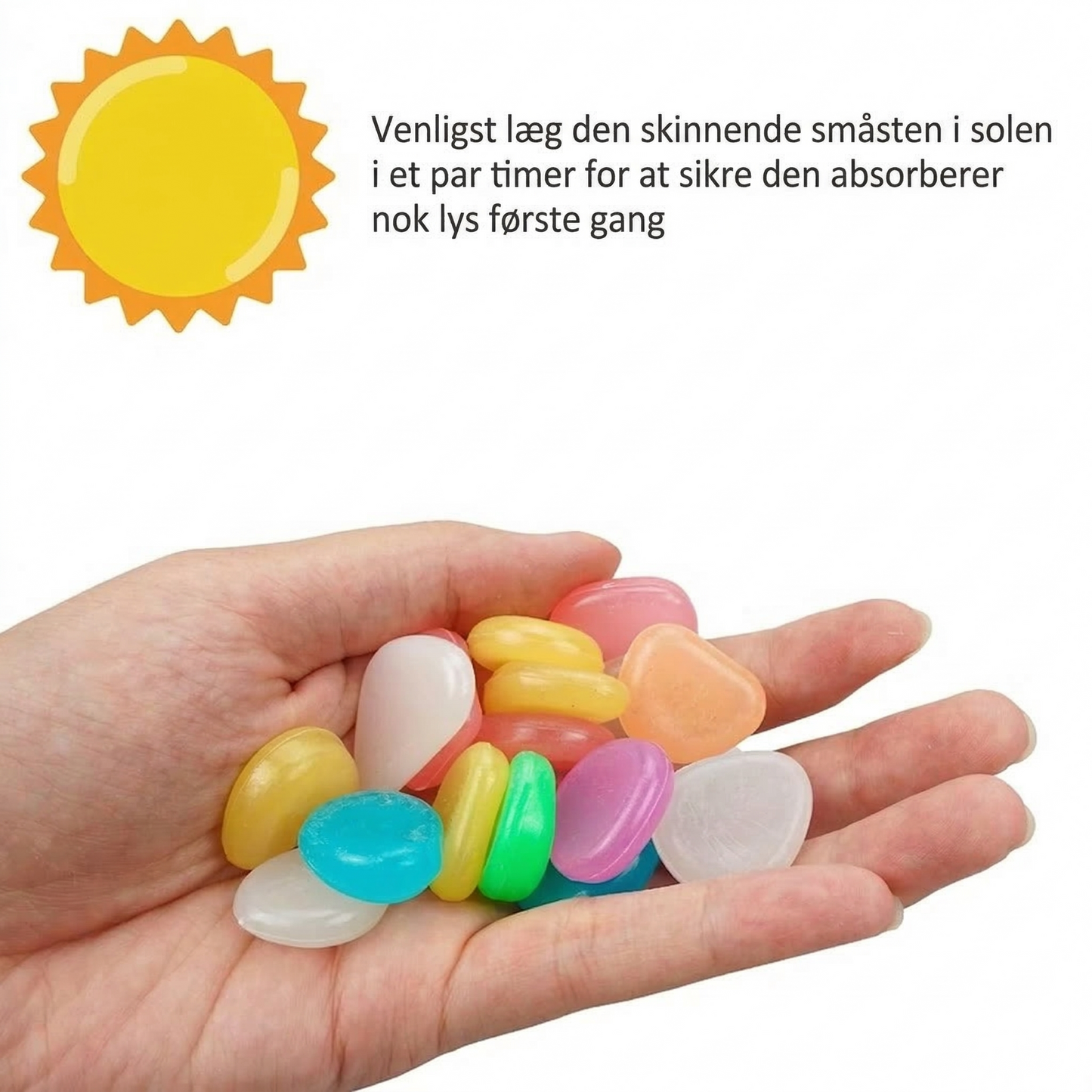 1000 stk. Selvlysende Sten til Haven – Magisk Dekoration til Stier & Akvarier