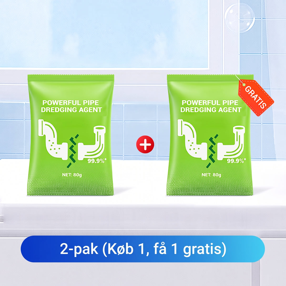 Effektiv afløbsrens til nem opløsning af snavs og grundig vedligeholdelse af rørene