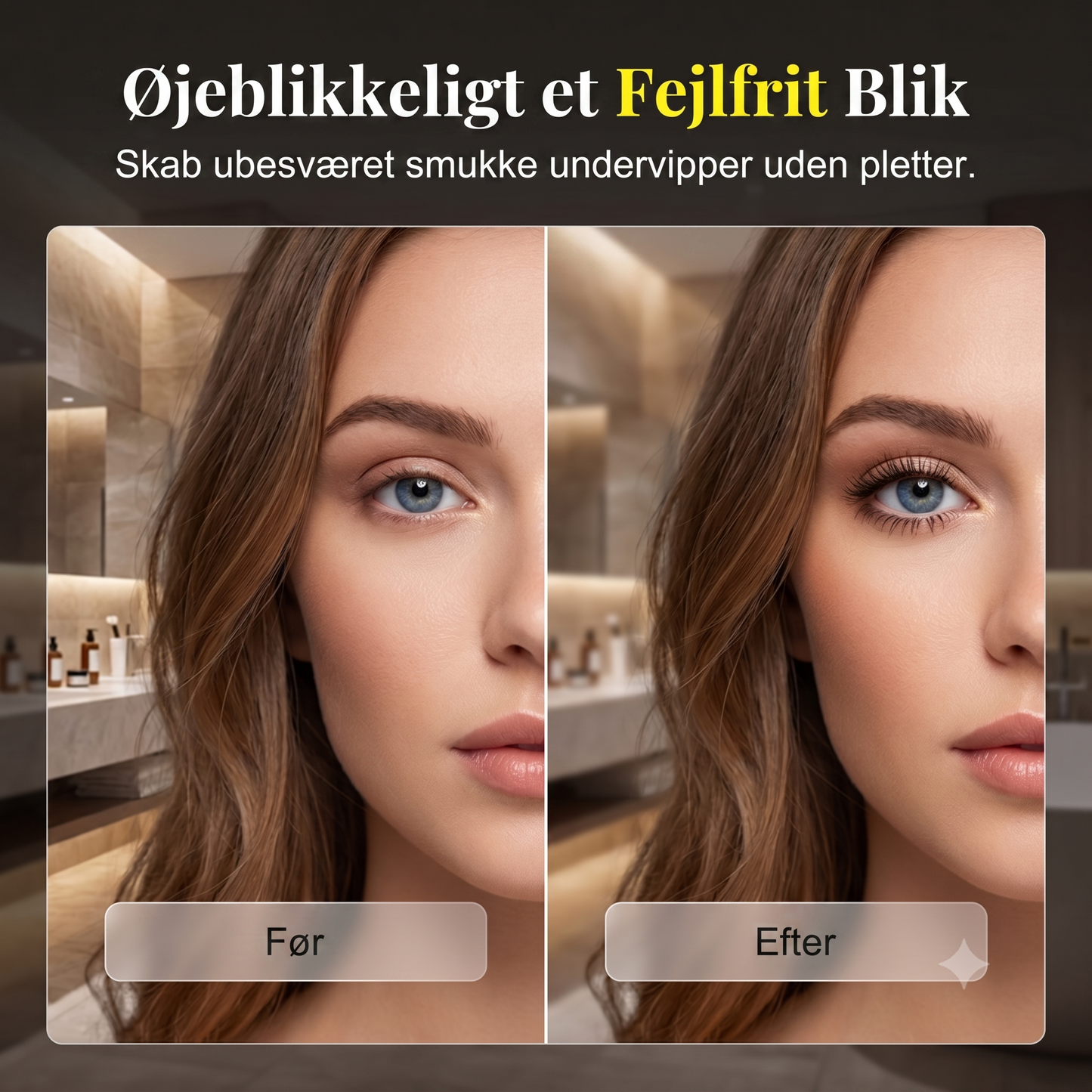 Nemt Vippestempel Skab Naturlige Undervipper På Et Øjeblik
