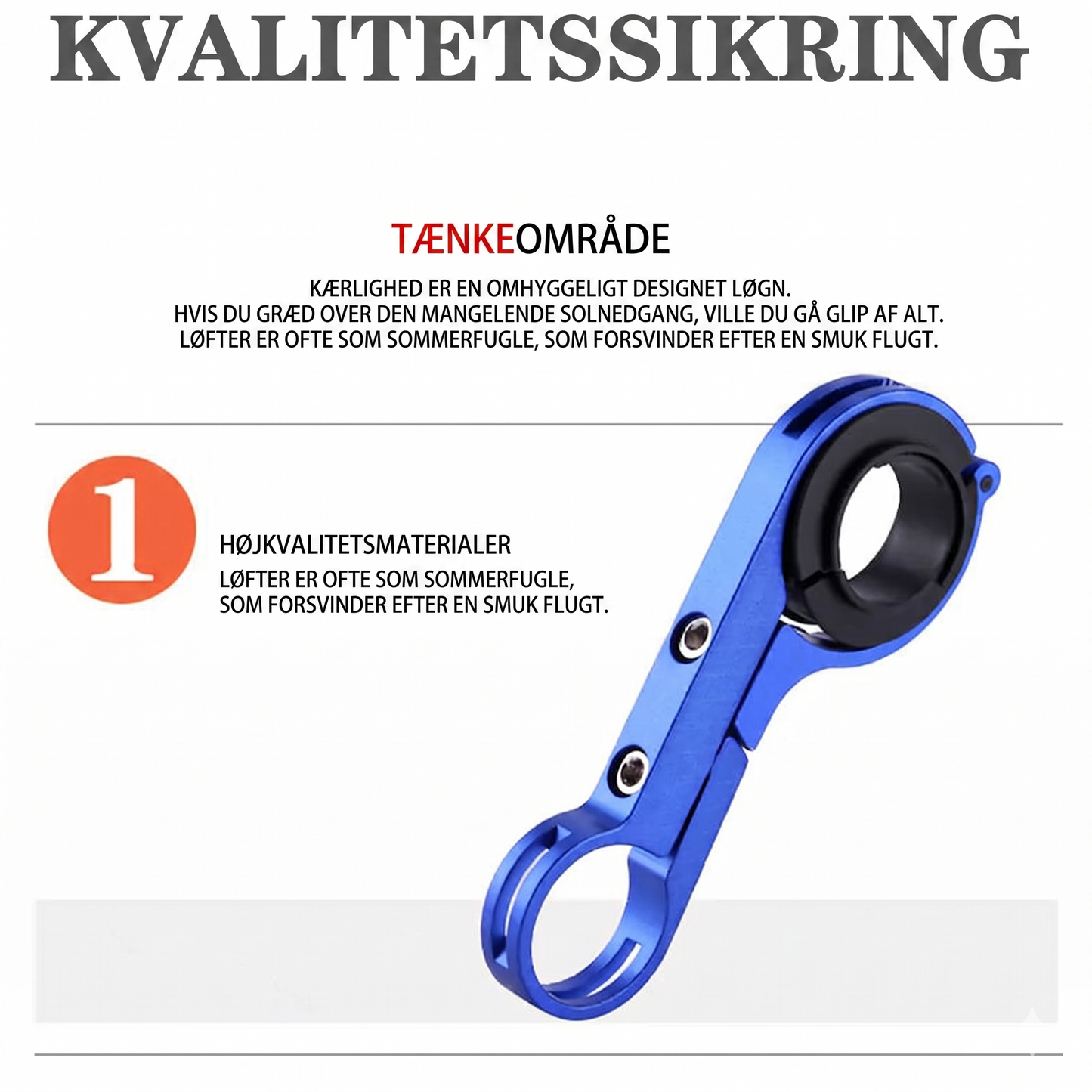 Stødabsorberende Cykelstyr Forlængerbeslag med Skridsikre Pakninger og Dobbelt Stang