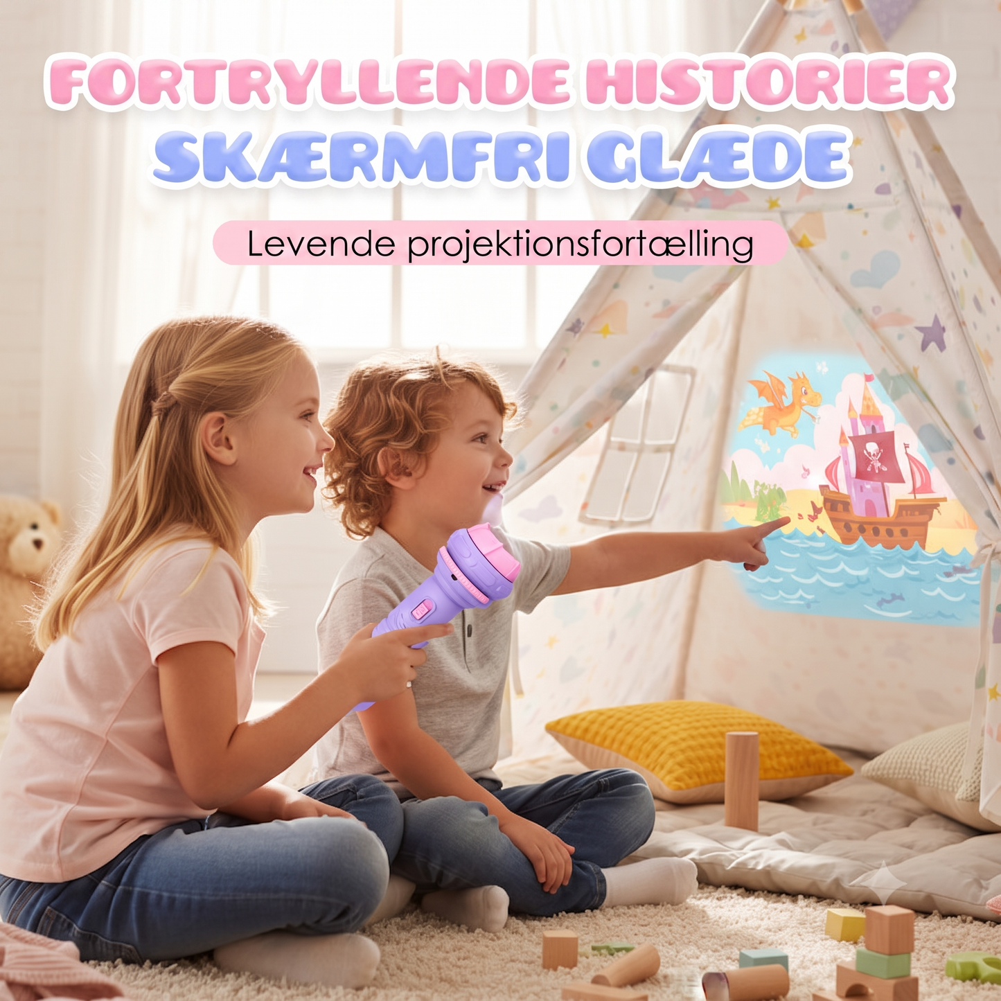 Interaktiv børneprojektor med tidlig læring og fantastiske lyseffekter