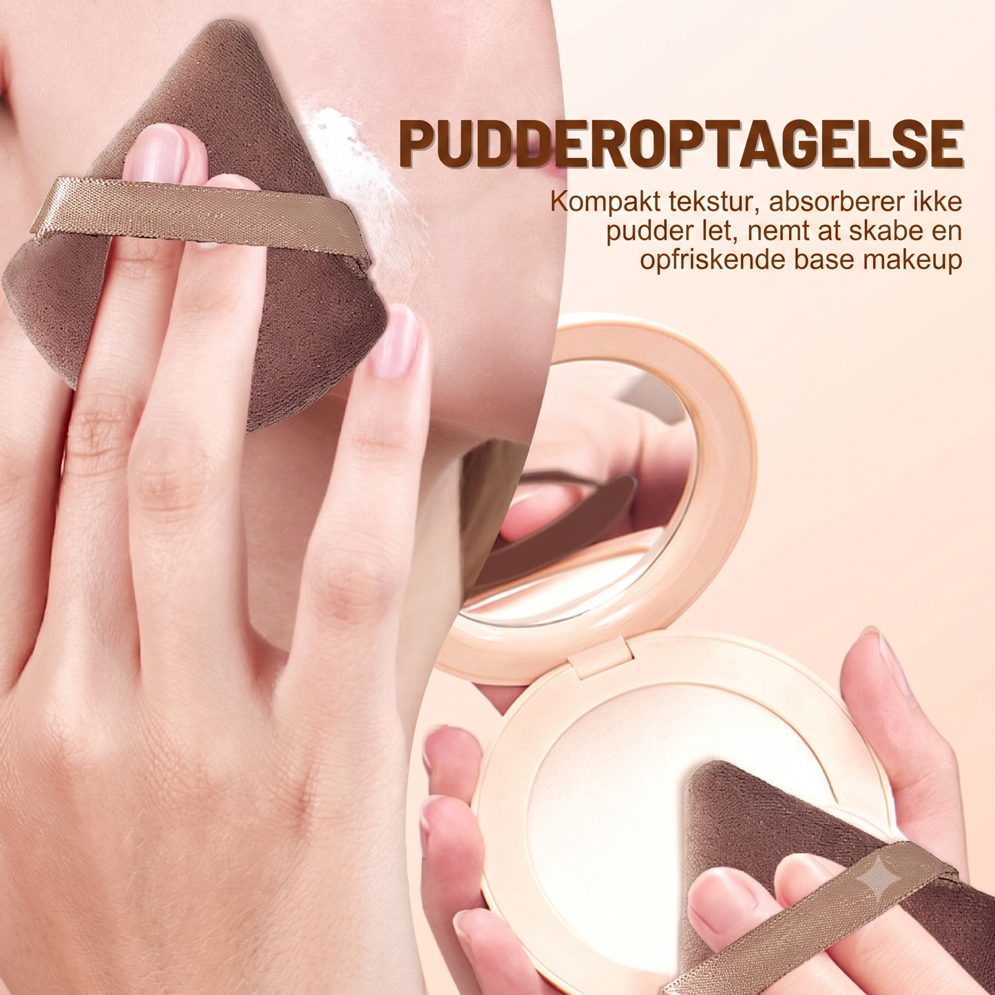 Hudvenligt Dobbeltfunktionelt Alt-i-et Makeupbørste og Blendingssvamp Sæt
