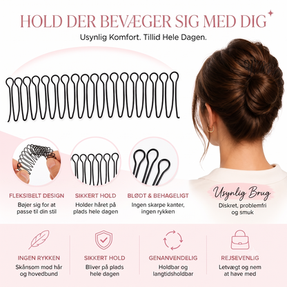 Usynlig og fleksibel kam til tæmning af flyvsisk og uregerligt hår