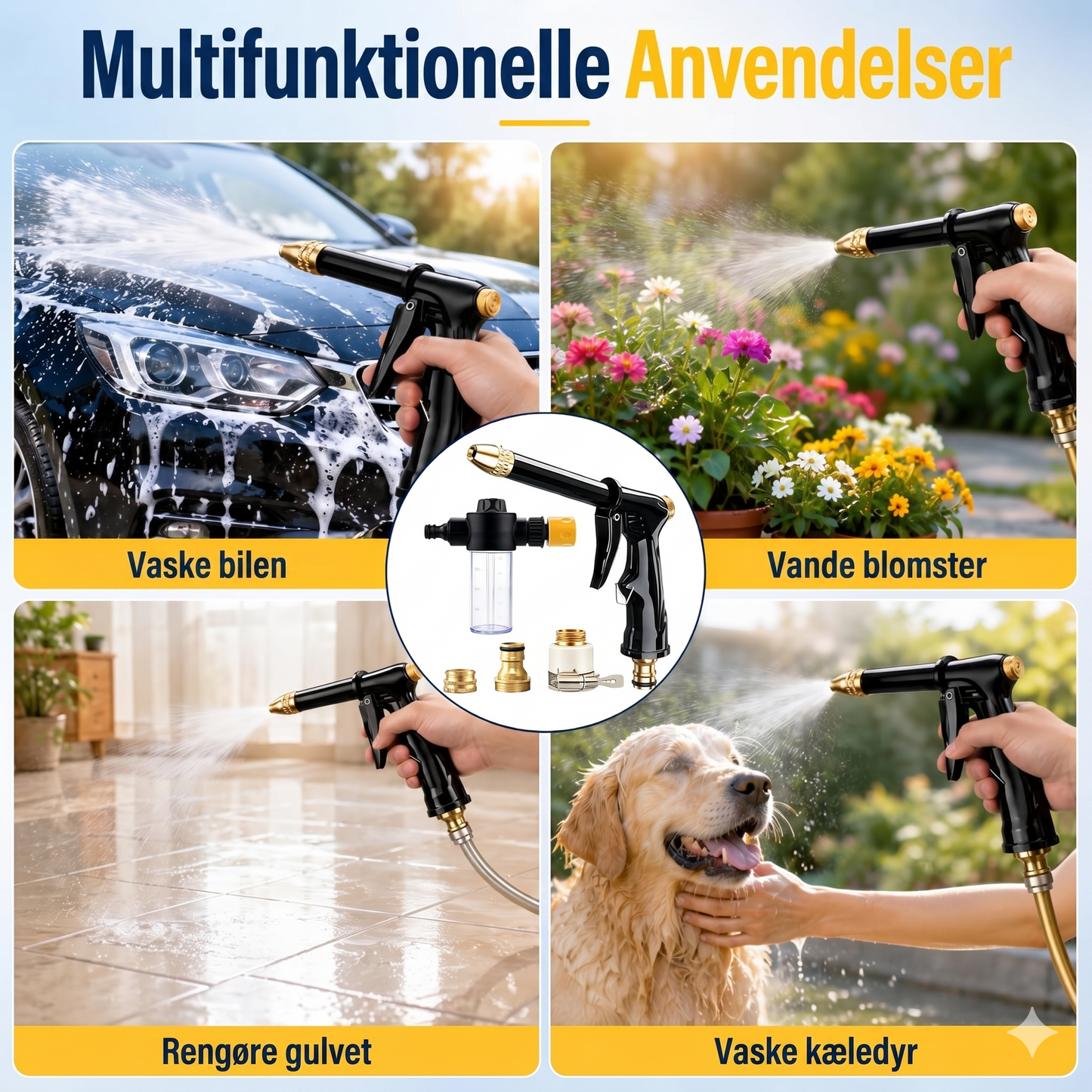 Professionel 2-i-1 Vandpistol med Kraftfuld Turbojet