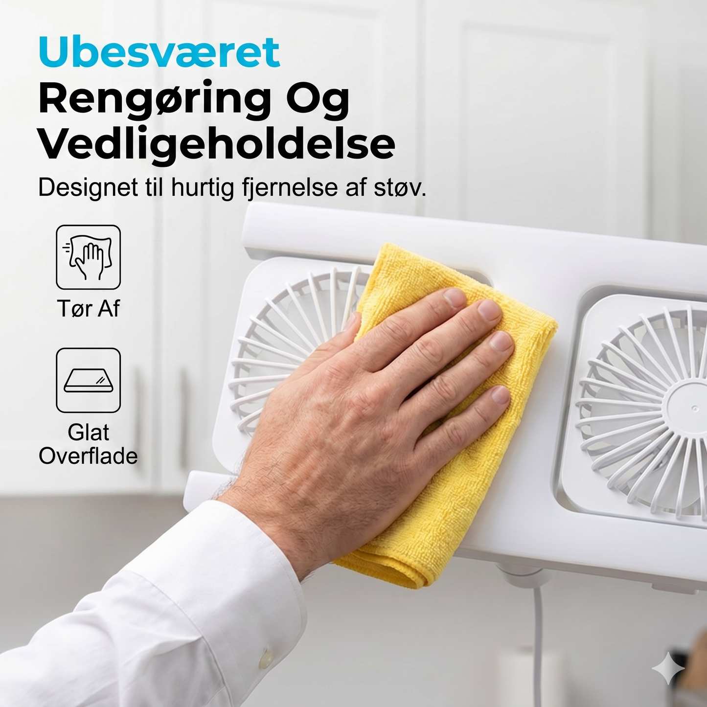 Loftventilator med LED-lys (60W) – Til standard fatning