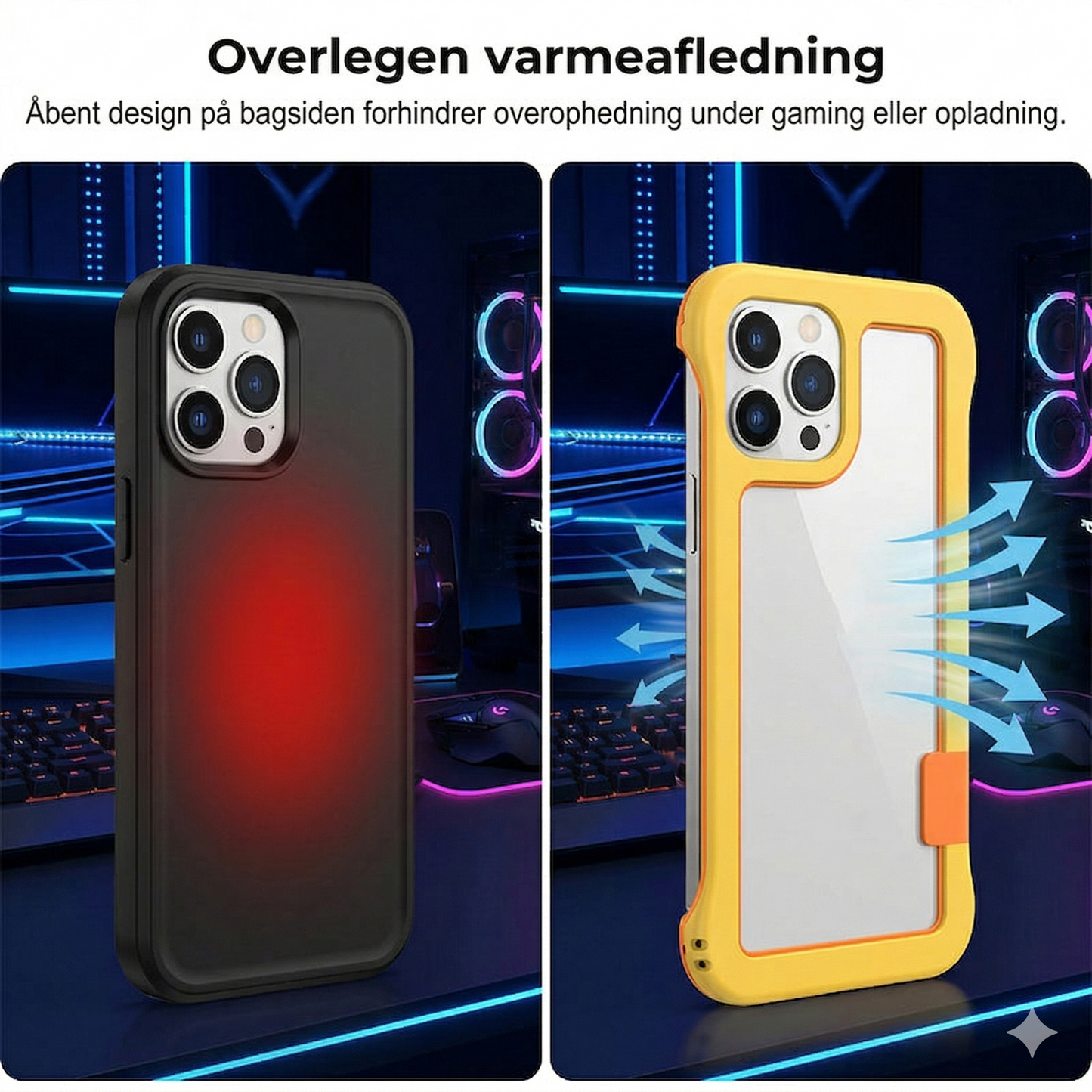 Varmeafledende Bumper-cover – Open-Back Design til Gaming & Streaming