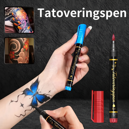 Kreativt sæt med 10 tuscher til hudvenlige og midlertidige tatoveringer