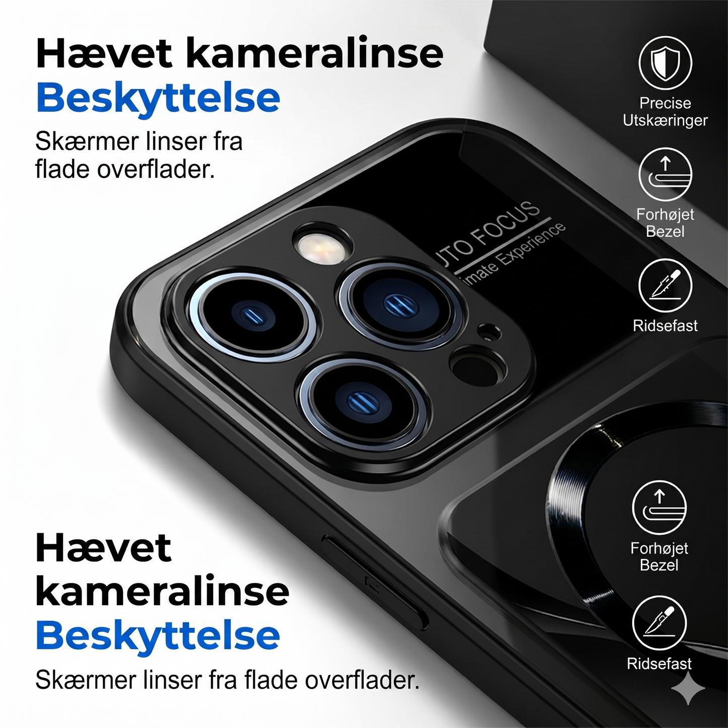 Stilrent Magnetisk Mobilcover – komplet beskyttelse, stærk magnetring & perfekt til bilholdere – slankt og robust