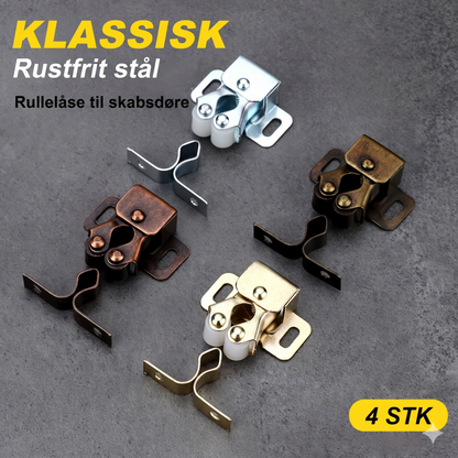 Rustfri Dobbeltrullelås til Skabslåger