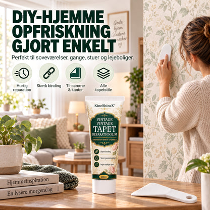 Tapetlim til mønstret vintagetapet med stærk klæbeevne og præcis påføring