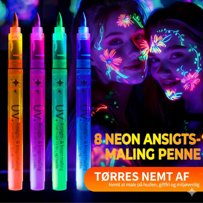 Hudvenligt UV-Glow Farvesæt til Ansigt og Krop