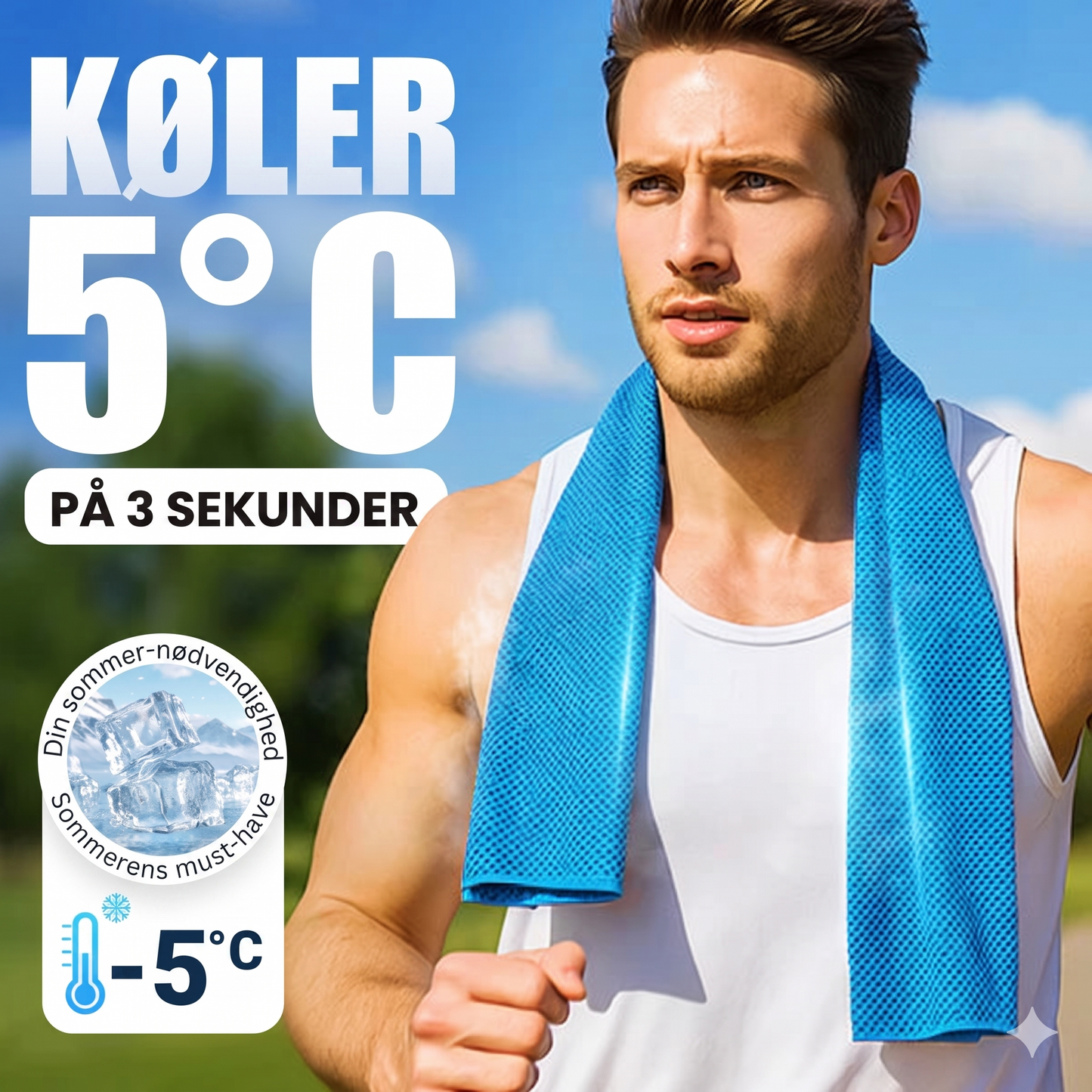 Superabsorberende Langtidskølende Sports Kølehåndklæde