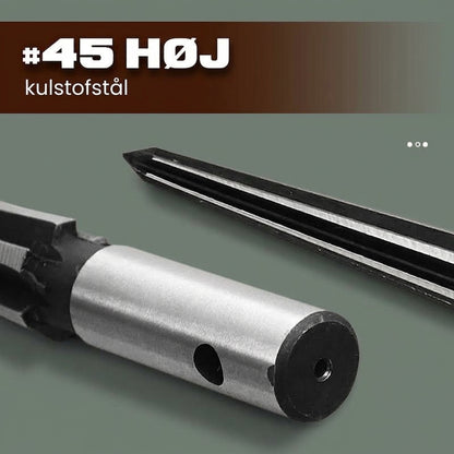 Effektivt konisk oprimer- og afgratningsværktøj med T-håndtag til træ og metal