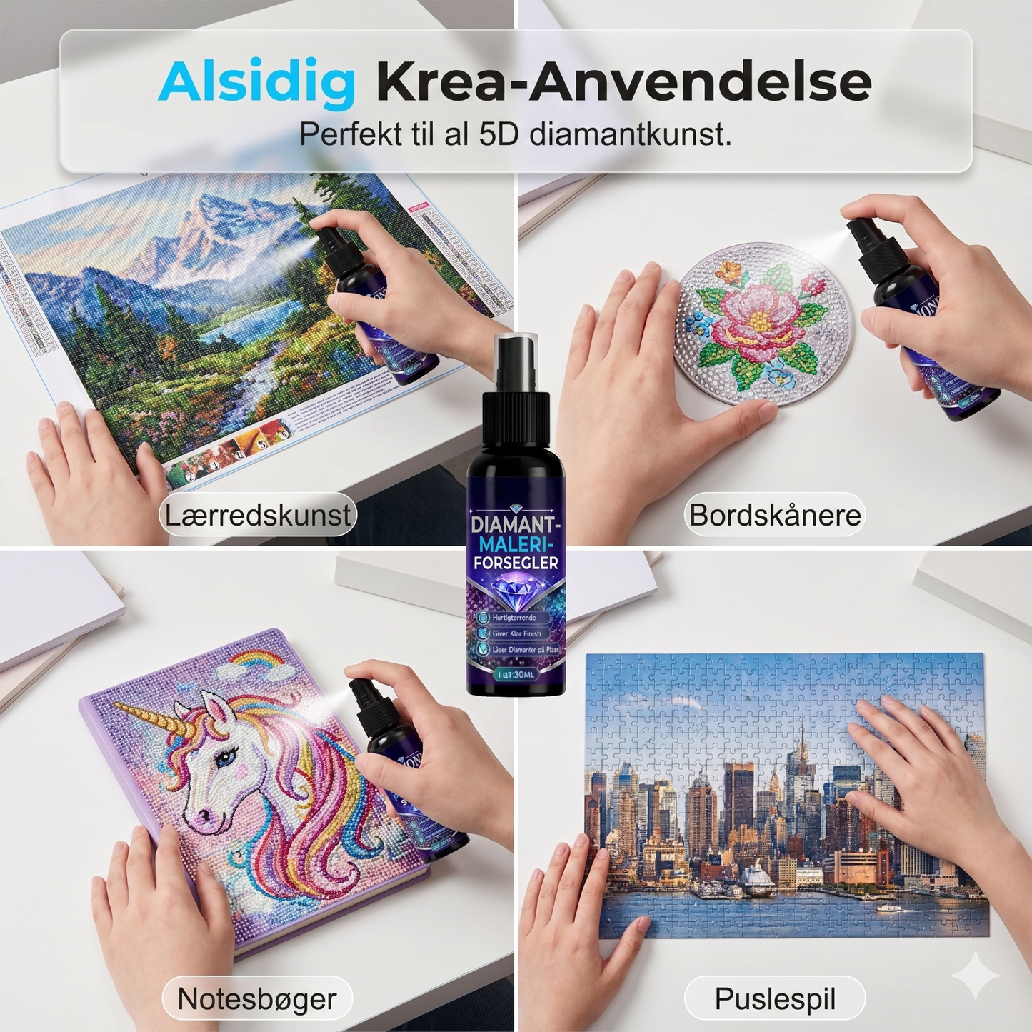 Krystalklar Forsegler til Diamond Painting med Skinnende Finish