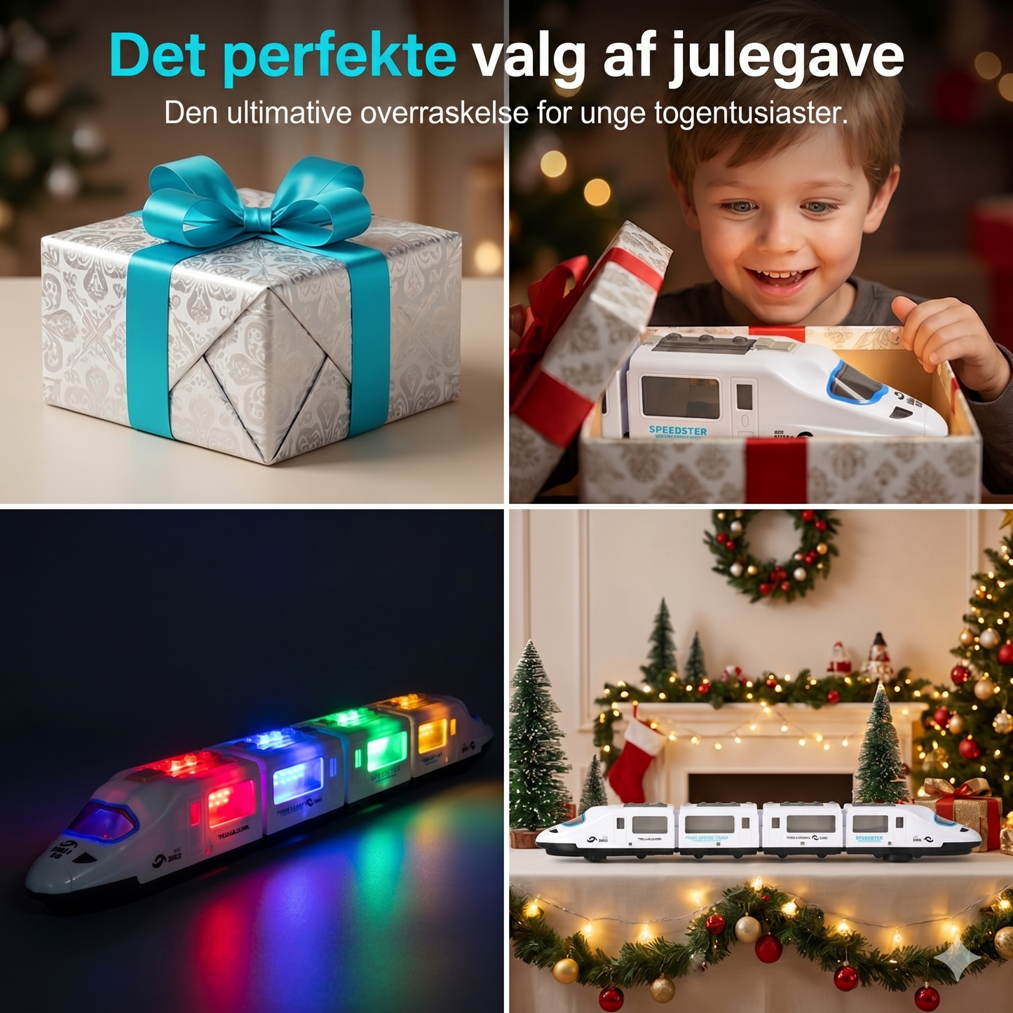 Interaktivt Elektrisk Legetøjstog med Lys og Lyd