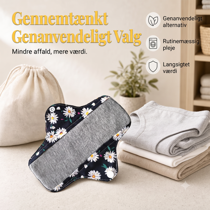 Vaskbart Genanvendeligt Grafen Menstruationsbind med Trykknapvinger