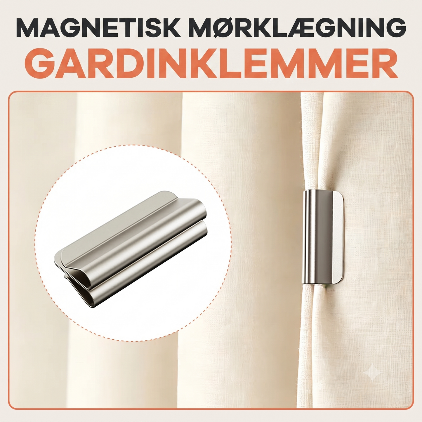 Værktøjsfri Gardinmagneter – Til mørklægning & privatliv