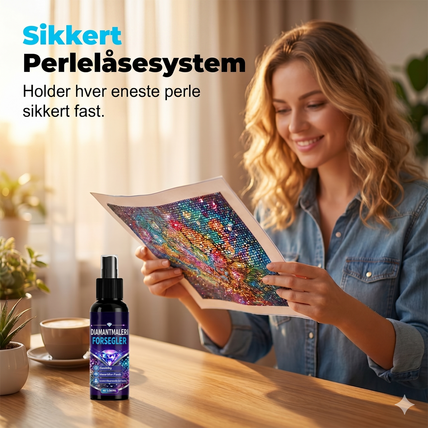 Krystalklar Forsegler til Diamond Painting med Skinnende Finish
