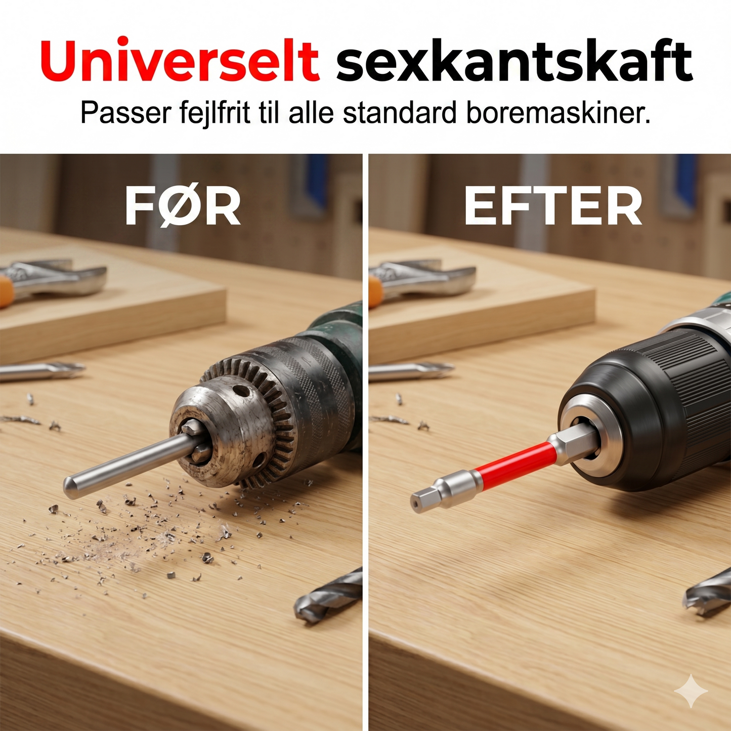 Præcisions 1/4" Sekskantbit med Magnetisk Trappedesign