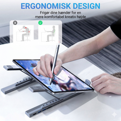 Pro Docking-stander til Laptop – 8-i-1 Hub med 4K HDMI & SD-læser