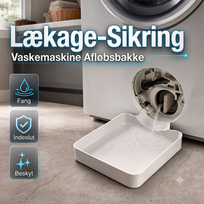 Lækagesikker Kompakt PP Vaskemaskine Drypbakke med Forhøjede Kanter