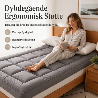 Blød, quiltet topmadras med sky-lignende komfort, 3D-quiltning og åndbart design til helårskomfort