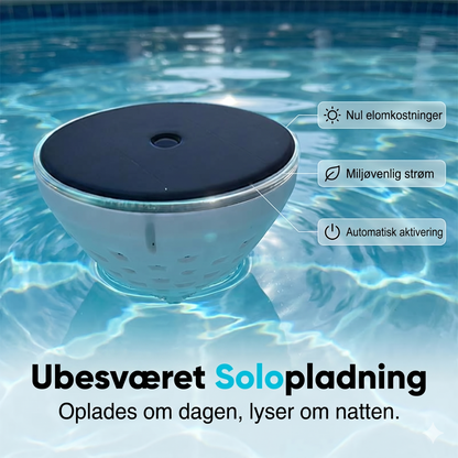 Solcelledrevet Flydende Poollampe med Fiskeprojektion
